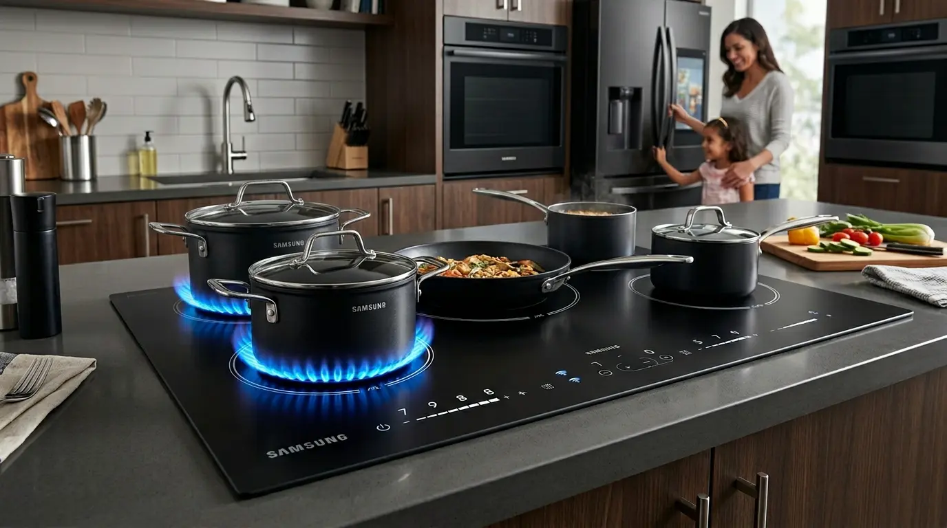 Best Samsung induction cooktops 2026 - 30-inch and 36-inch models compared for home cooks with Power Boost, Virtual Flame and SmartThings WiFi connectivity