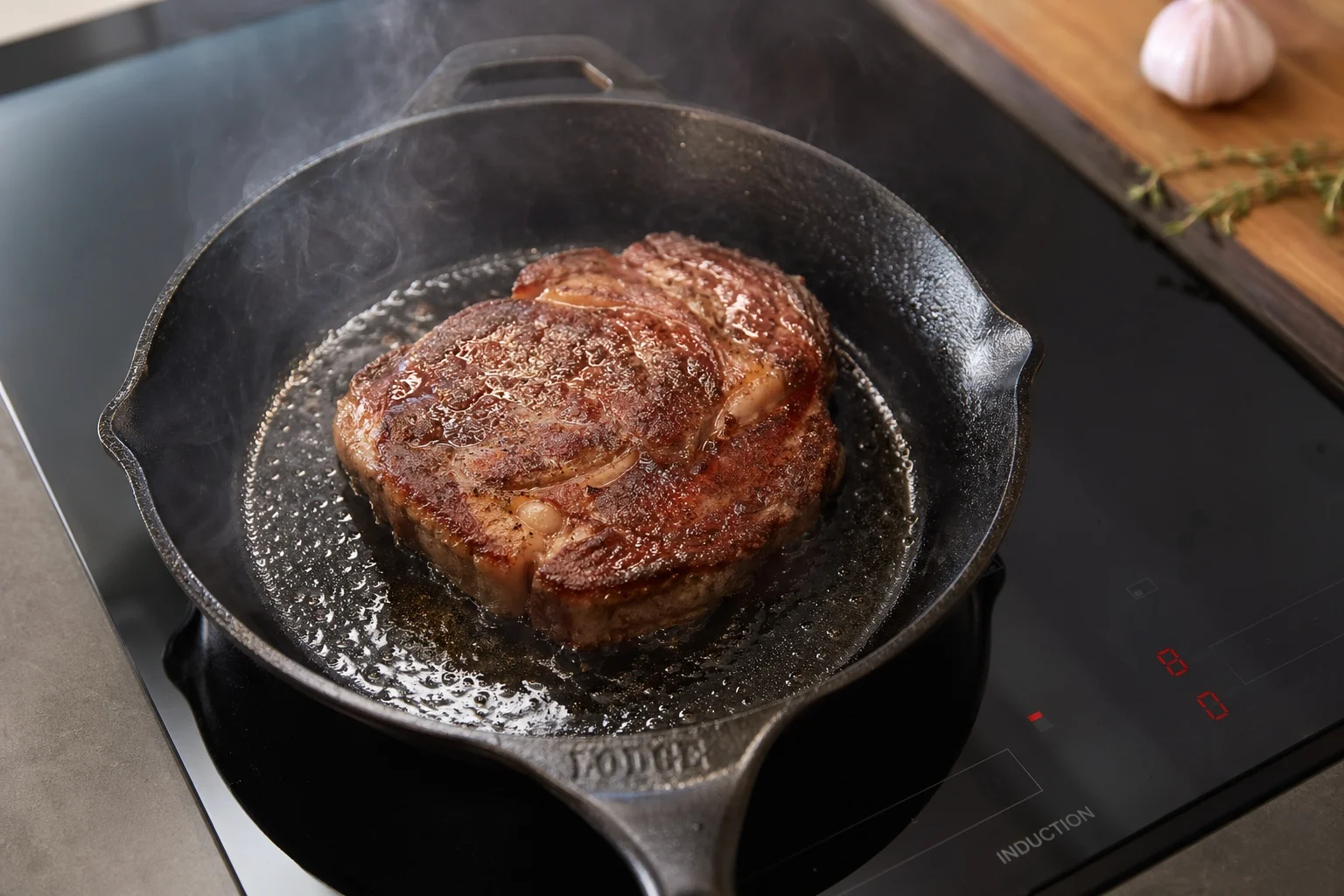 Using cast iron on induction cooktops - Lodge and Le Creuset fully compatible with electromagnetic field, delivers fast heating combined with exceptional heat retention for searing braising and slow cooking